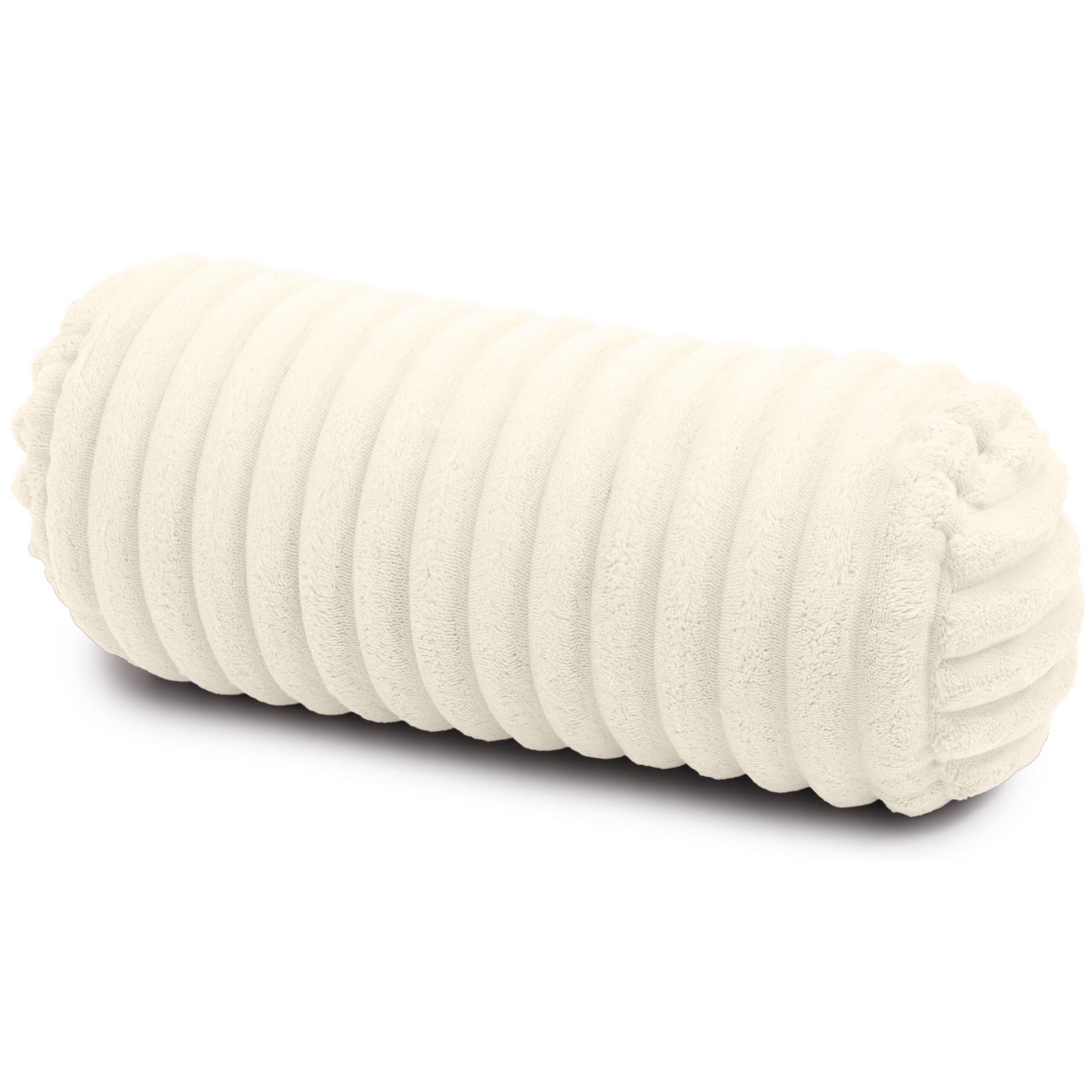 Nackenrolle 40x15 cm mit Bezug - Kissenrolle rund, weich, Dekokissen Rolle für Bett & Sofa