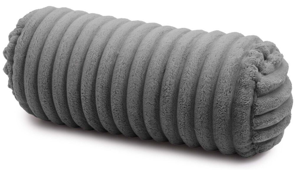 Nackenrolle 40x15 cm mit Bezug - Kissenrolle rund, weich, Dekokissen Rolle für Bett & Sofa
