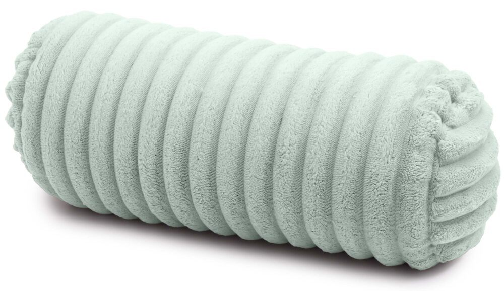 Nackenrolle 40x15 cm mit Bezug - Kissenrolle rund, weich, Dekokissen Rolle für Bett & Sofa