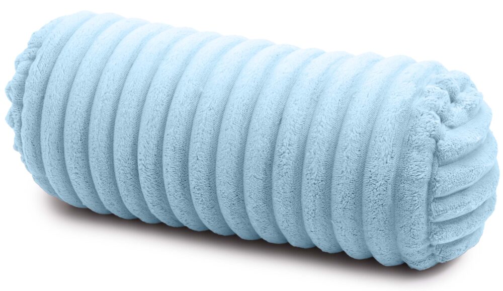 Nackenrolle 40x15 cm mit Bezug - Kissenrolle rund, weich, Dekokissen Rolle für Bett & Sofa