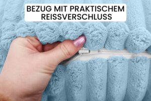 Nackenrolle 40x15 cm mit Bezug - Kissenrolle rund, weich, Dekokissen Rolle für Bett & Sofa