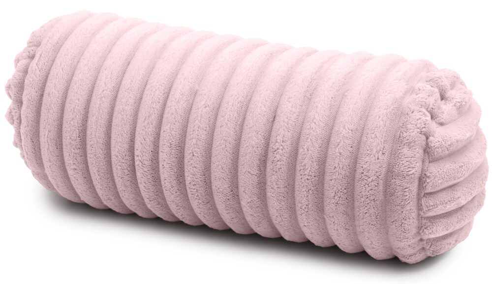 Nackenrolle 40x15 cm mit Bezug - Kissenrolle rund, weich, Dekokissen Rolle für Bett & Sofa