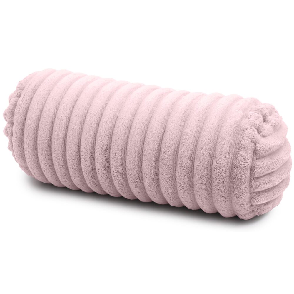 Nackenrolle 40×15 cm mit Bezug – Kissenrolle rund, weich, Dekokissen Rolle für Bett & Sofa