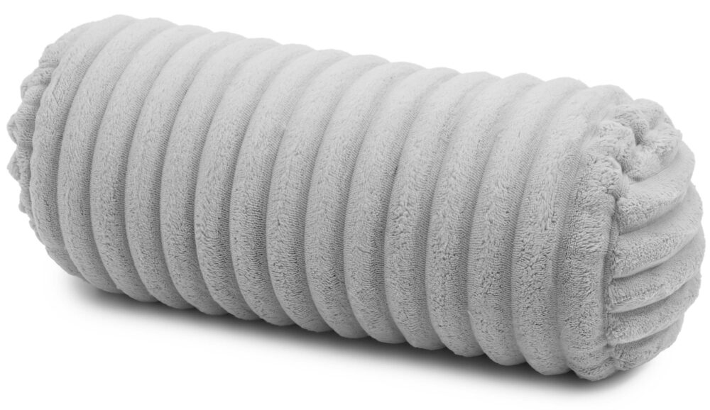 Nackenrolle 40x15 cm mit Bezug - Kissenrolle rund, weich, Dekokissen Rolle für Bett & Sofa