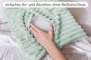 Amilian Dekokissen 4er Set mit Füllung – Sofakissen in Cord-Optik