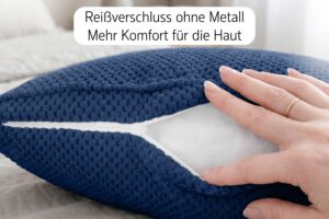 Dekokissen 4er-Set mit Füllung - weiche Zierkissen für Sofa und Couch, 40x40, 45x45 und 50x50 cm