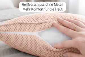 Dekokissen 4er-Set mit Füllung - weiche Zierkissen für Sofa und Couch, 40x40, 45x45 und 50x50 cm