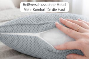 Dekokissen 4er-Set mit Füllung - weiche Zierkissen für Sofa und Couch, 40x40, 45x45 und 50x50 cm