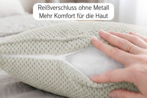 Dekokissen 4er-Set mit Füllung - weiche Zierkissen für Sofa und Couch, 40x40, 45x45 und 50x50 cm