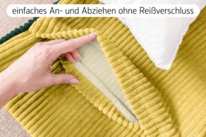 Kissenbezug 2er Set - weiche Kissenhülle mit Hotelverschluss, zweifarbig, ohne Füllung