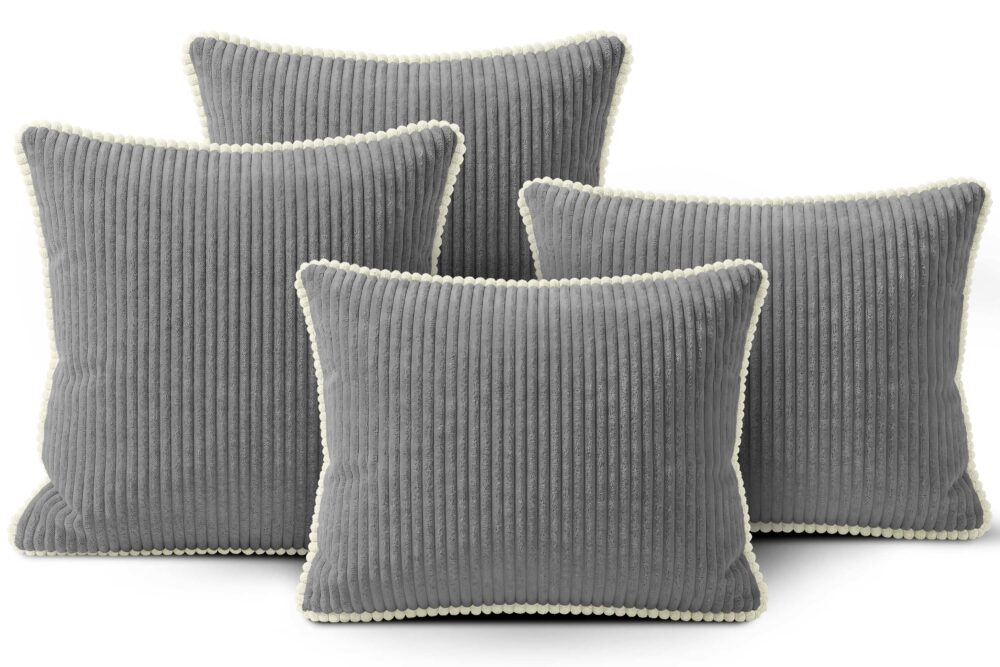 Dekokissen 4er Set mit Füllung - 2x 35x45 cm + 2x 40x40 cm Zierkissen für Sofa und Bett
