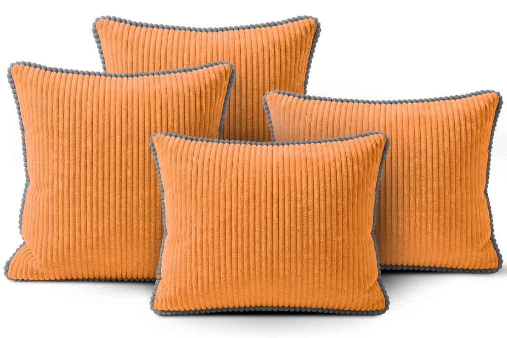 Dekokissen 4er Set mit Füllung - 2x 35x45 cm + 2x 40x40 cm Zierkissen für Sofa und Bett