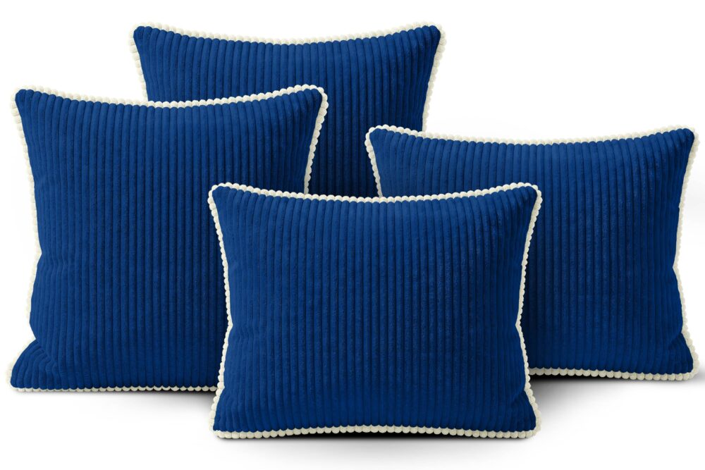 Dekokissen 4er Set mit Füllung – 2x 35×45 cm + 2x 40×40 cm Zierkissen für Sofa und Bett