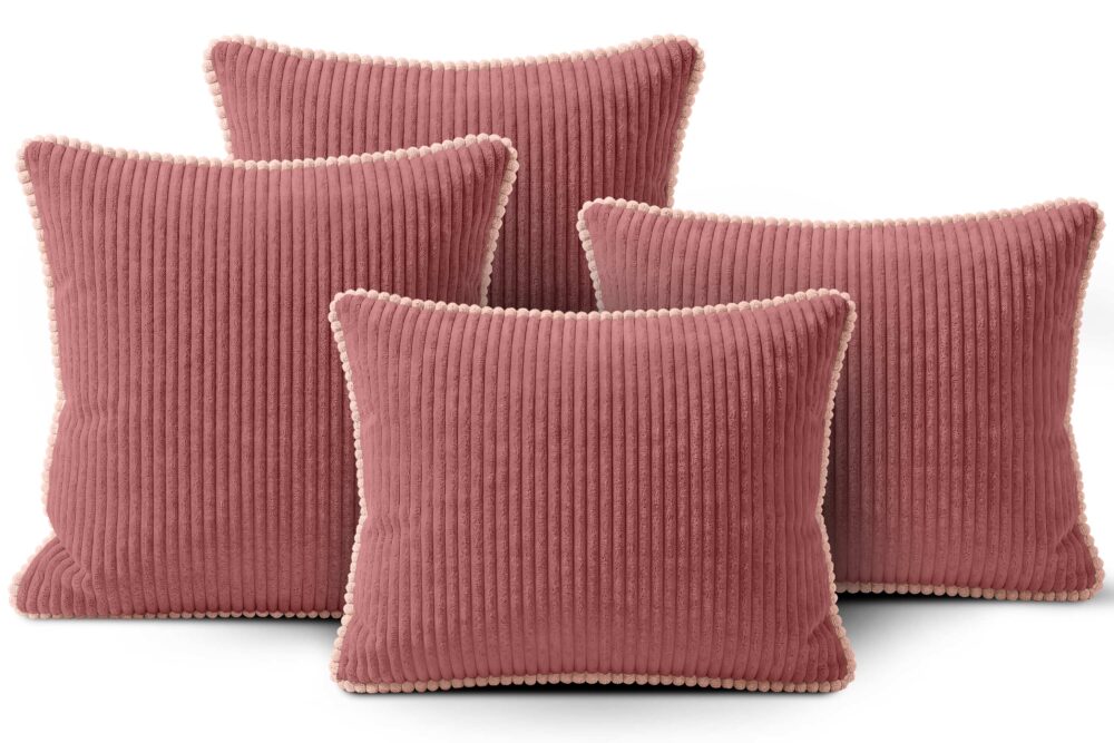 Dekokissen 4er Set mit Füllung - 2x 35x45 cm + 2x 40x40 cm Zierkissen für Sofa und Bett