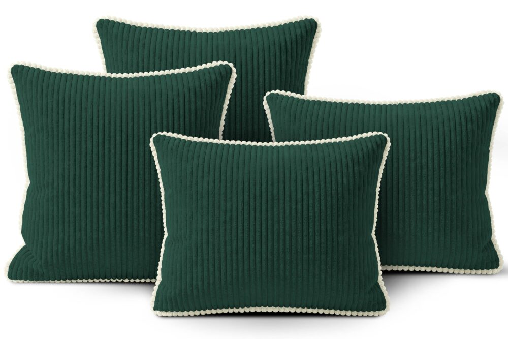 Dekokissen 4er Set mit Füllung - 2x 35x45 cm + 2x 40x40 cm Zierkissen für Sofa und Bett