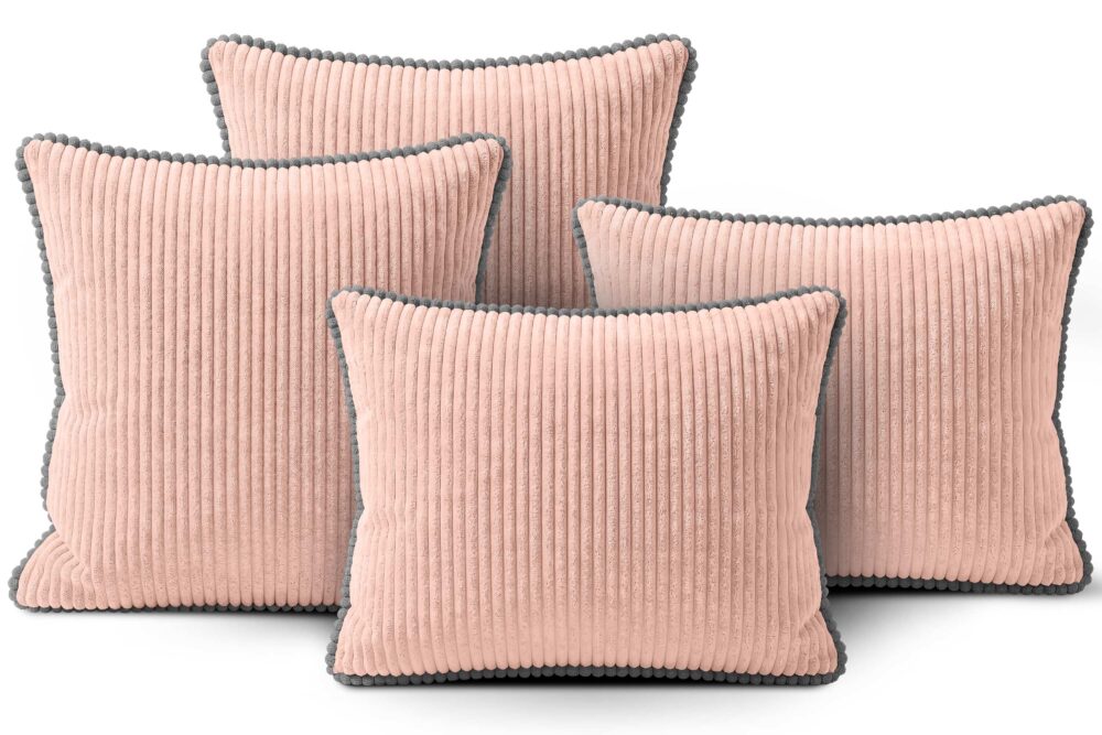 Dekokissen 4er Set mit Füllung - 2x 35x45 cm + 2x 40x40 cm Zierkissen für Sofa und Bett