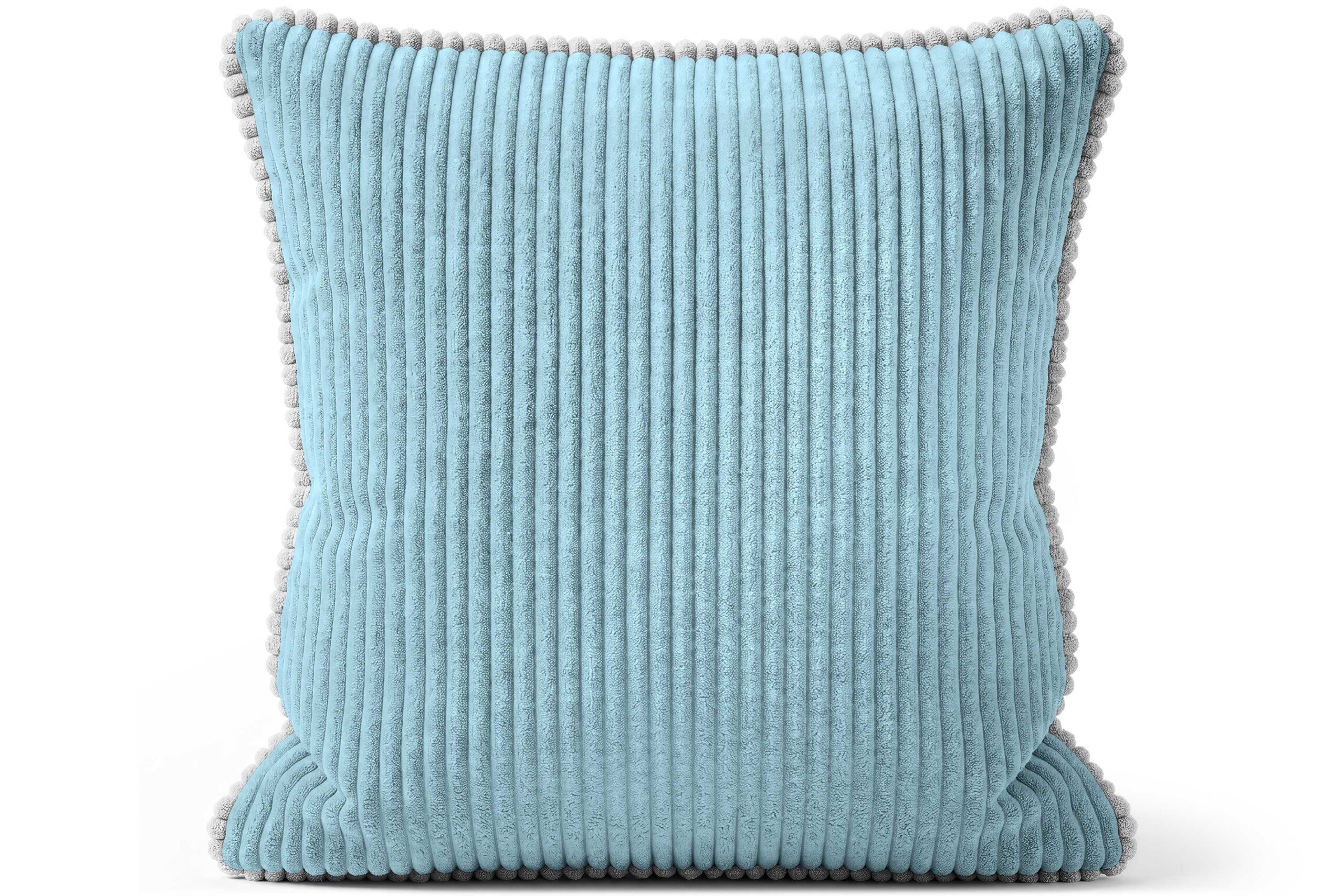 Zierkissen mit Paspel – Dekokissen Sofakissen mit Füllung, weicher Bezug, formstabil, 40/45/50 cm