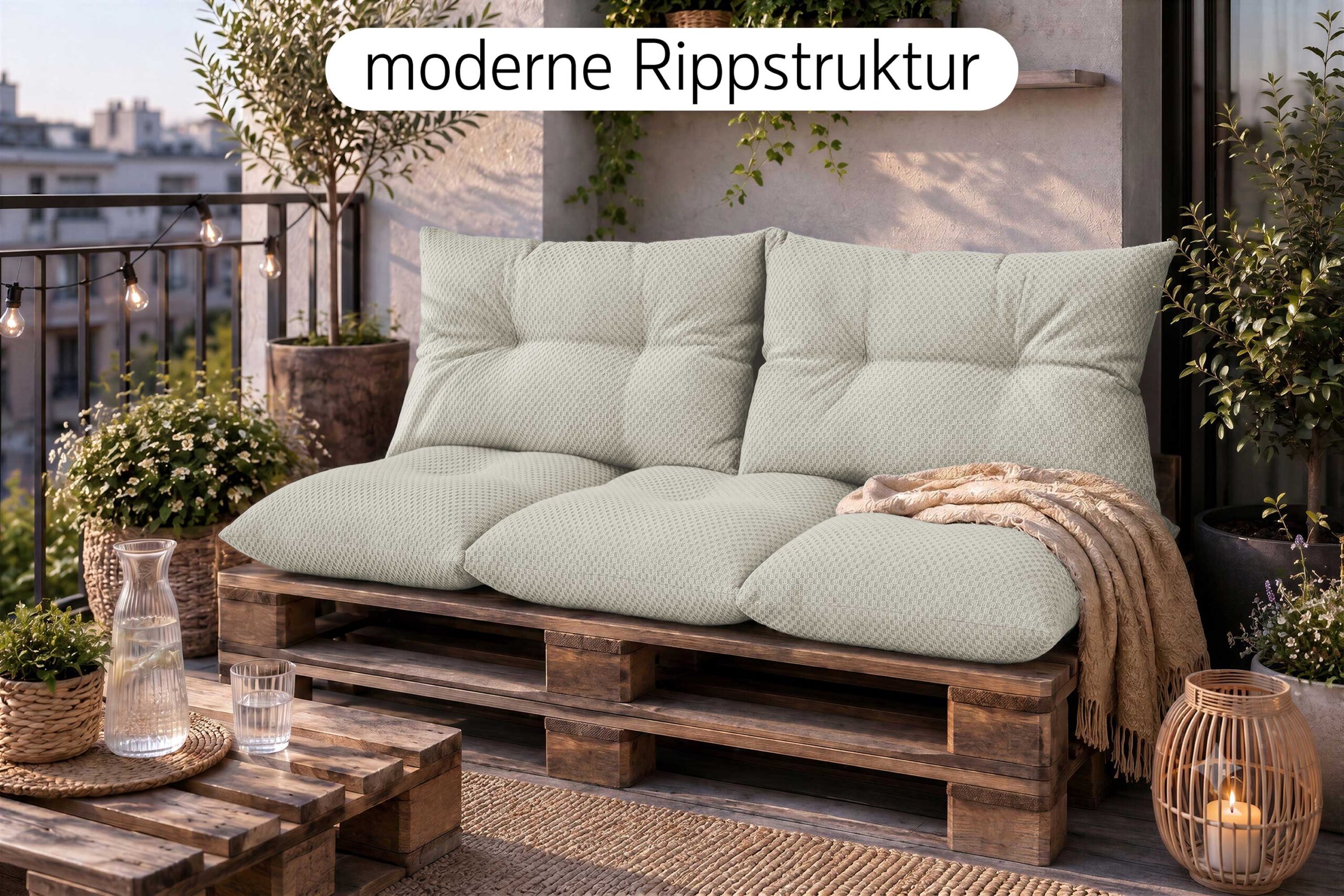 Palettenkissen Set 3-teilig für Europaletten