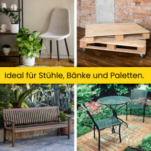 Stuhlkissen 40x40 mit Bändern 4er Set - Sitzkissen für Indoor & Outdoor
