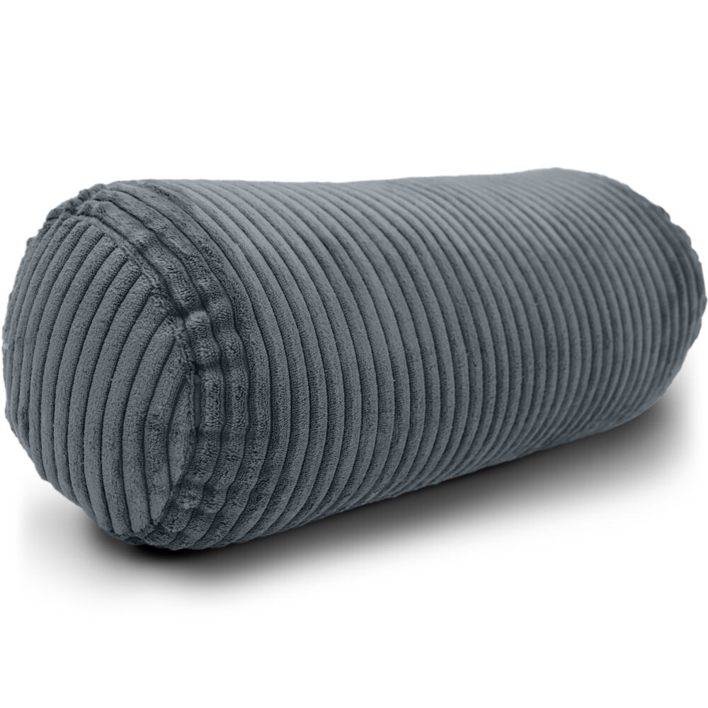 Nackenrolle 15x40 cm in Cord-Optik - weiche Kissenrolle mit abnehmbarem Bezug und verstecktem Reißverschluss, Bettrolle & Nackenkissen fürs Sofa