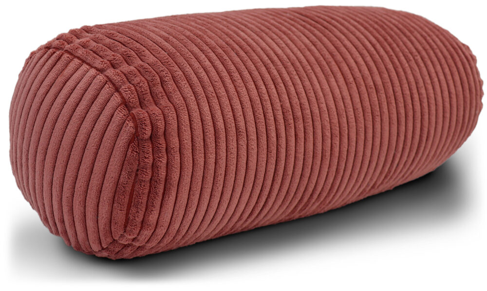 Nackenrolle 15x40 cm in Cord-Optik - weiche Kissenrolle mit abnehmbarem Bezug und verstecktem Reißverschluss, Bettrolle & Nackenkissen fürs Sofa