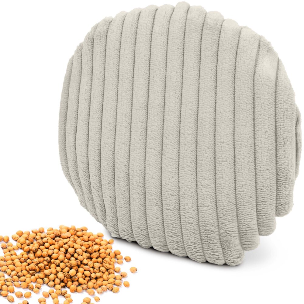 Kirschkernkissen rund Ø16 cm – Wärmekissen und Kältekissen mit 100 % Kirschkernen für Nacken, Bauch und Hände