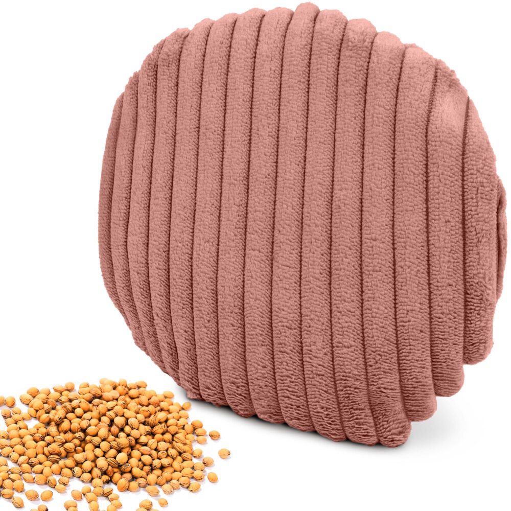 Kirschkernkissen rund Ø16 cm - Wärmekissen und Kältekissen mit 100 % Kirschkernen für Nacken, Bauch und Hände