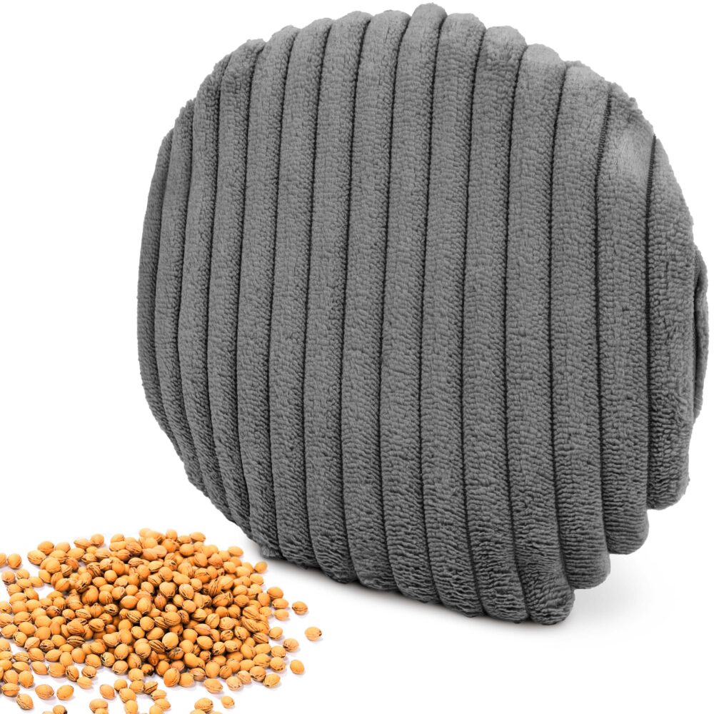 Kirschkernkissen rund Ø16 cm - Wärmekissen und Kältekissen mit 100 % Kirschkernen für Nacken, Bauch und Hände