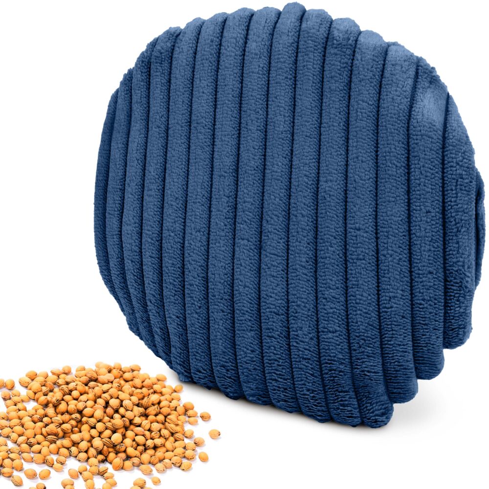 Kirschkernkissen rund Ø16 cm - Wärmekissen und Kältekissen mit 100 % Kirschkernen für Nacken, Bauch und Hände