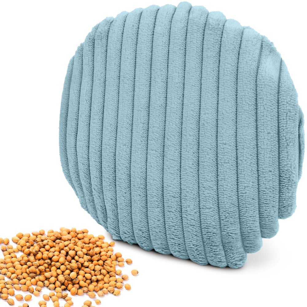 Kirschkernkissen rund Ø16 cm - Wärmekissen und Kältekissen mit 100 % Kirschkernen für Nacken, Bauch und Hände