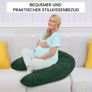 Kissenbezug 170 cm für Stillkissen und Seitenschläferkissen - weicher Ersatzbezug mit Reißverschluss