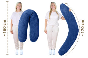 Kissenbezug 170 cm für Stillkissen und Seitenschläferkissen - weicher Ersatzbezug mit Reißverschluss
