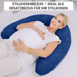 Kissenbezug 170 cm für Stillkissen und Seitenschläferkissen - weicher Ersatzbezug mit Reißverschluss