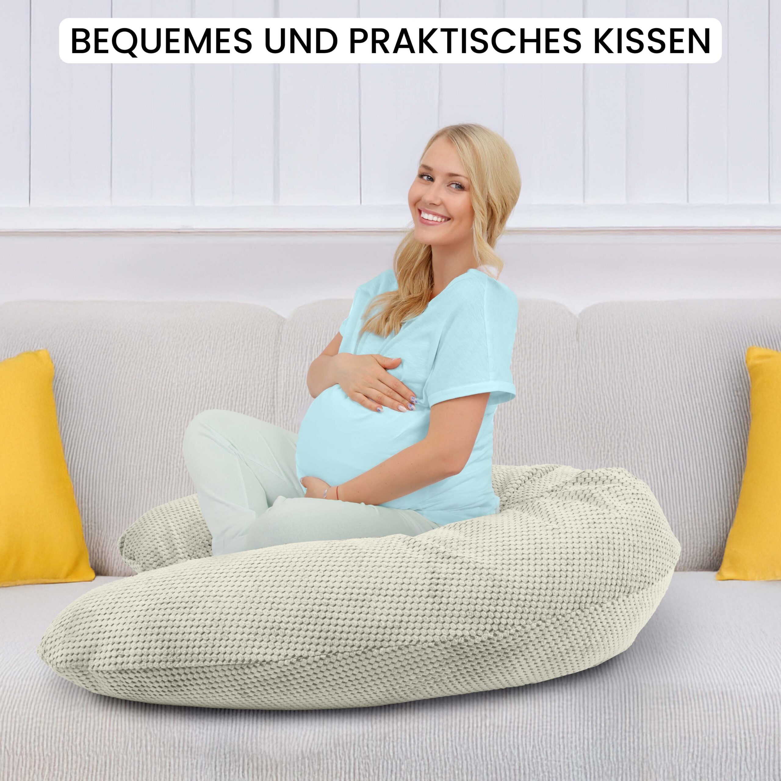 Stillkissen XXL 170 cm Schwangerschaftskissen Seitenschläferkissen U-Form mit abnehmbarem Bezug