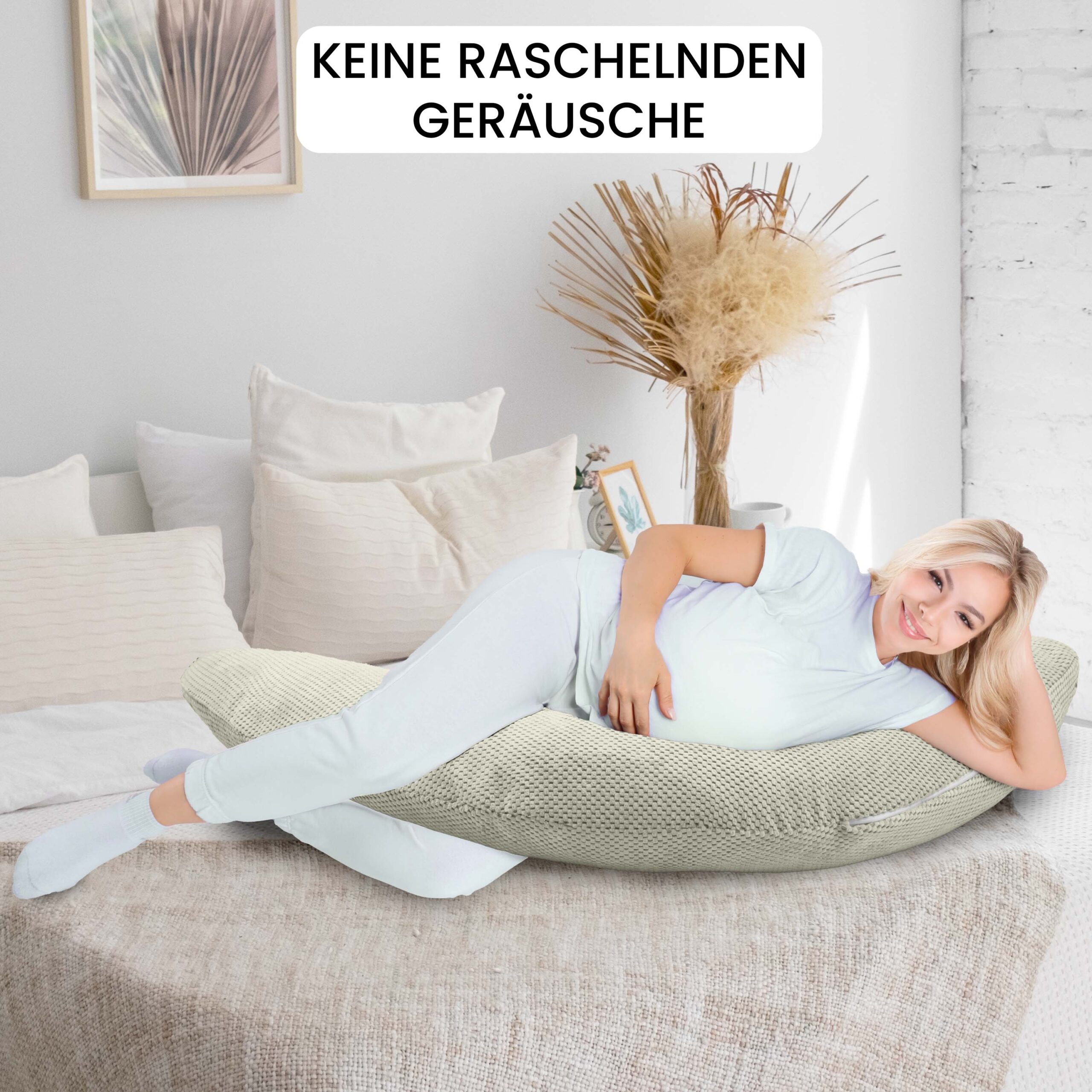Stillkissen XXL 170 cm Schwangerschaftskissen Seitenschläferkissen U-Form mit abnehmbarem Bezug