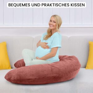Stillkissen XXL 170 cm Schwangerschaftskissen Seitenschläferkissen U-Form mit abnehmbarem Bezug