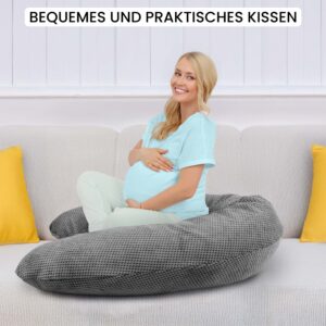 Stillkissen XXL 170 cm Schwangerschaftskissen Seitenschläferkissen U-Form mit abnehmbarem Bezug