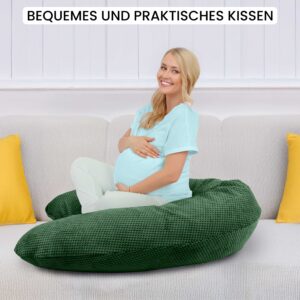 Stillkissen XXL 170 cm Schwangerschaftskissen Seitenschläferkissen U-Form mit abnehmbarem Bezug