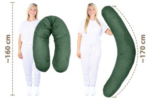 Stillkissen XXL 170 cm Schwangerschaftskissen Seitenschläferkissen U-Form mit abnehmbarem Bezug