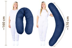 Stillkissen XXL 170 cm Schwangerschaftskissen Seitenschläferkissen U-Form mit abnehmbarem Bezug