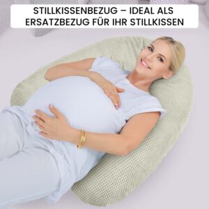 Stillkissenbezug 170 cm - Bezug für Seitenschläferkissen und Schwangerschaftskissen mit Reißverschluss