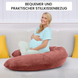 Stillkissenbezug 170 cm - Bezug für Seitenschläferkissen und Schwangerschaftskissen mit Reißverschluss