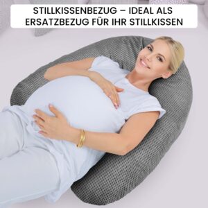 Stillkissenbezug 170 cm - Bezug für Seitenschläferkissen und Schwangerschaftskissen mit Reißverschluss