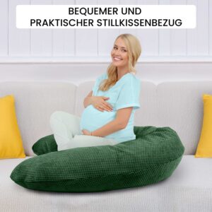 Stillkissenbezug 170 cm - Bezug für Seitenschläferkissen und Schwangerschaftskissen mit Reißverschluss