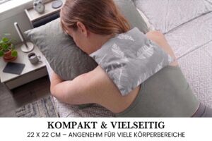 Kirschkernkissen 22x22 cm - Körnerkissen für Mikrowelle, wohltuende Wärme & Kälte