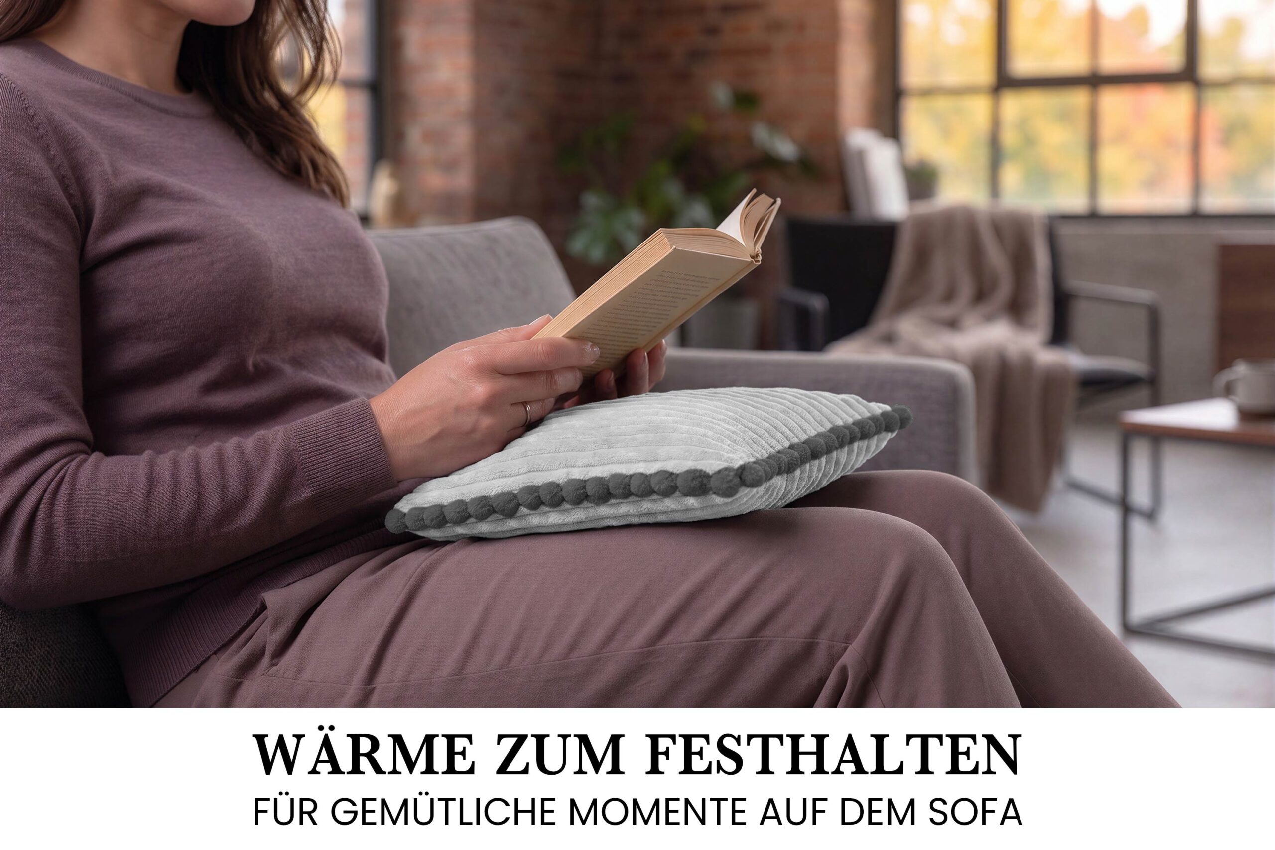 Kirschkernkissen 22x22 cm – Wärme- & Kältekissen mit 100 % Kirschkernen für Mikrowelle, Nacken, Rücken, Bauch & Füße