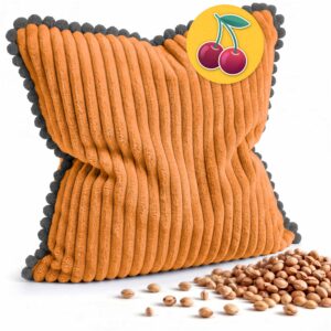 Kirschkernkissen 22x22 cm – Wärme- & Kältekissen mit 100 % Kirschkernen für Mikrowelle, Nacken, Rücken, Bauch & Füße