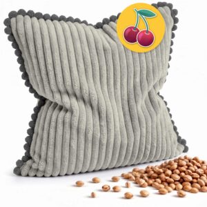 Kirschkernkissen 22x22 cm – Wärme- & Kältekissen mit 100 % Kirschkernen für Mikrowelle, Nacken, Rücken, Bauch & Füße