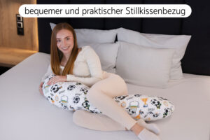 Stillkissenbezug 170 cm - Wechselbezug mit Motiv, 100 % Baumwolle mit Reißverschluss
