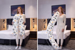 Stillkissenbezug 170 cm - Wechselbezug mit Motiv, 100 % Baumwolle mit Reißverschluss